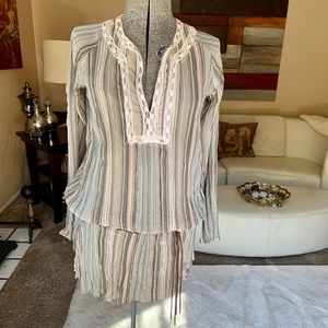 Crinkled & Sheer tunic